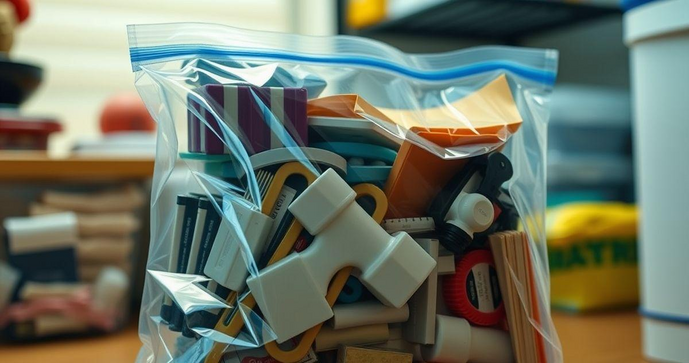 Saco plástico com fecho ziplock é a solução ideal para organização e armazenamento seguro