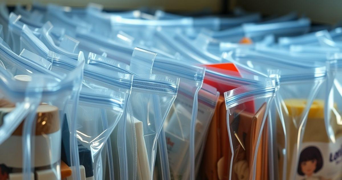 Saco plástico com fechamento zip: praticidade e organização para o dia a dia